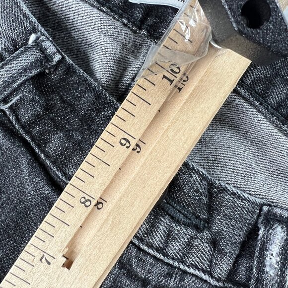 Moussy Vintage Jeans Women's 30x26* Mid Rise Skinny Crop Black Distressed Denim - Picture 15 of 16